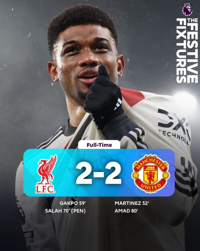 开云-【英超】利物浦2比2曼联，萨拉赫点射，迪亚洛扳平